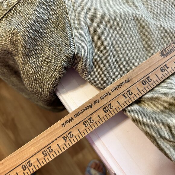 Womens Tan Jacket Zip Up Large Weave Yellow Brown Black Lining Hood Work Wear - Picture 4 of 10